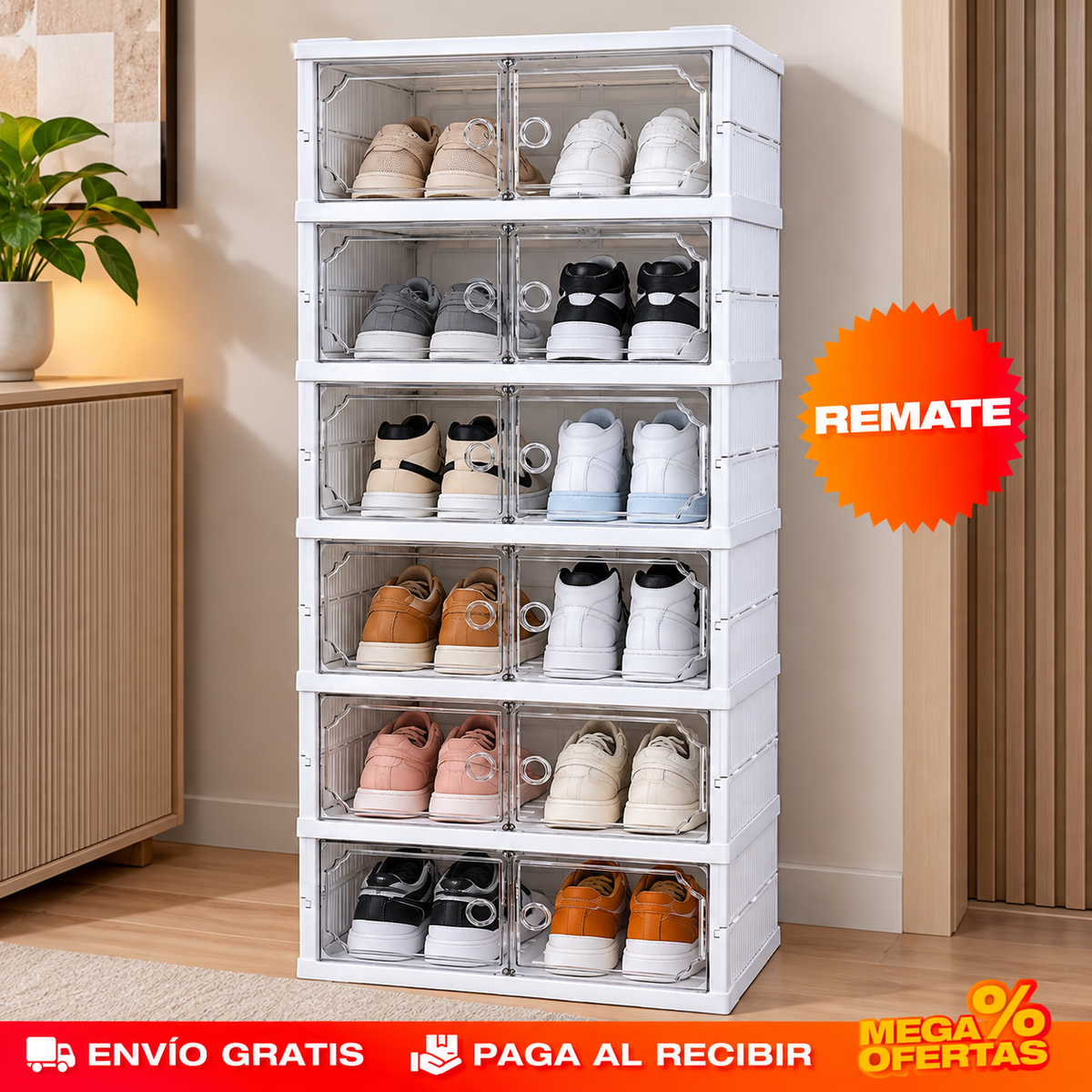 Zapatero Doble Luxury de 6 Niveles